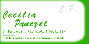 cecilia panczel business card